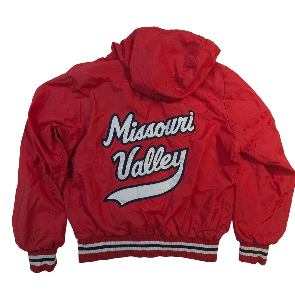 Vintage Red Hooded Anorak Jacket – Missouri Valley Women's Medium - Picture 1 of 7